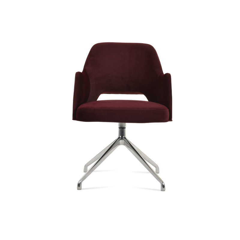 Marash Arm Spider Dining Chair, Chrome