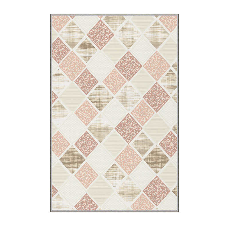 Stylish Woven Carpet, 100% Polyester, Pile Height: 0.3 in | Antibacterial & Non-Slip Underside, 3D Digital Printing | Machine Washable, Perfect for Home Décor, Living Room & Bedroom Use
