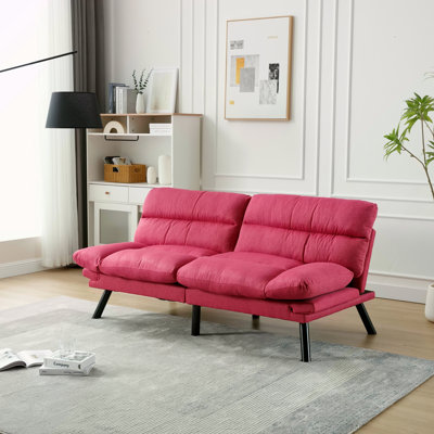Meubles, meubles de chambre à coucher, meubles de salon, canapé avec coussin épais, canapé-lit, canapé-lit avec pieds en métal.