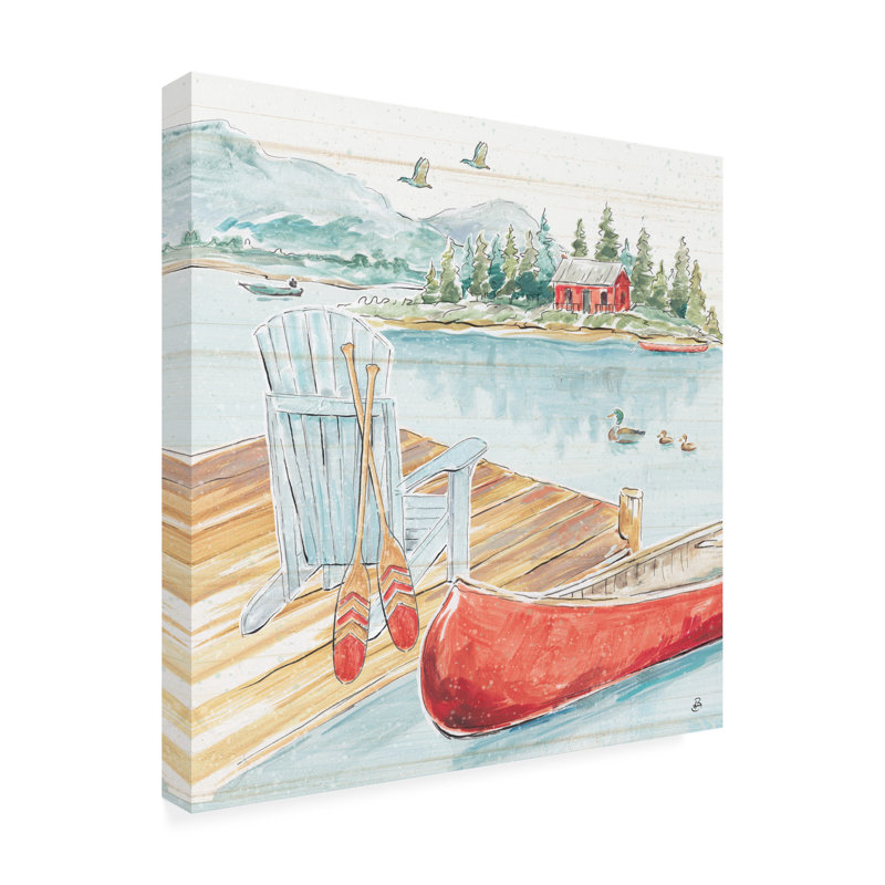 Toile d'extérieur Wadlington Daphne Brissonnet «Lake Moments III», H 18 po x l 18 po x P 1,5 po