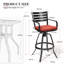 Tabourets de bar pivotants en aluminium avec coussin Sunbrella-896236595