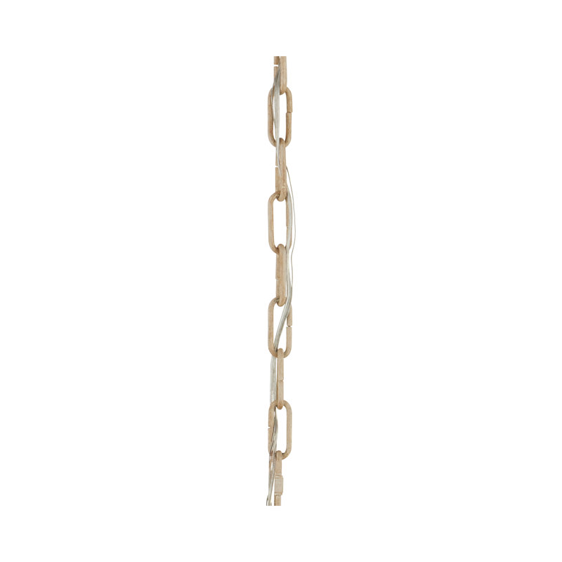 3' Painted Contemporary Gold Chain, White, 72" H x 0.25" W x 0.25" D