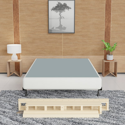 Wooden Box Spring / foundation for Mattress Support, Easy to Assemble by Alwyn Home