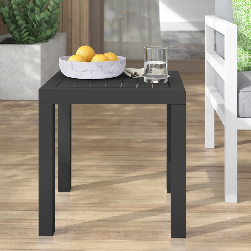 Brette 18" W Side Table, Dark Gray