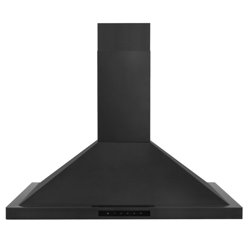 Hotte murale à évent ZLINE 36 po ZLINE, Acier inoxydable noir