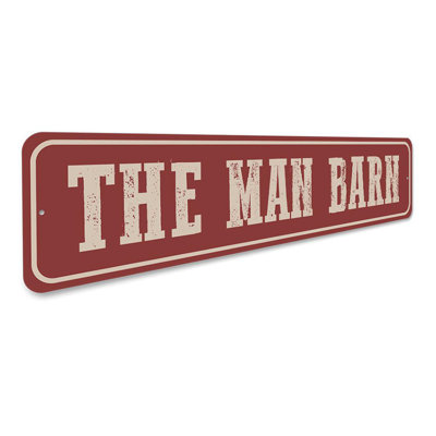 «The Man Barn», panneau en aluminium «Welcome Decor»