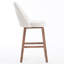 Tabouret de bar rembourré à dossier plein avec structure en bois massif, aucune installation requise-1377308281-1377546968