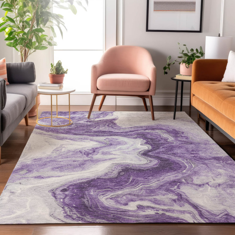 Tapis abstrait lavable à la machine de qualité supérieure Metinaro AMF1706, Rectangle 10 pi x 14 pi