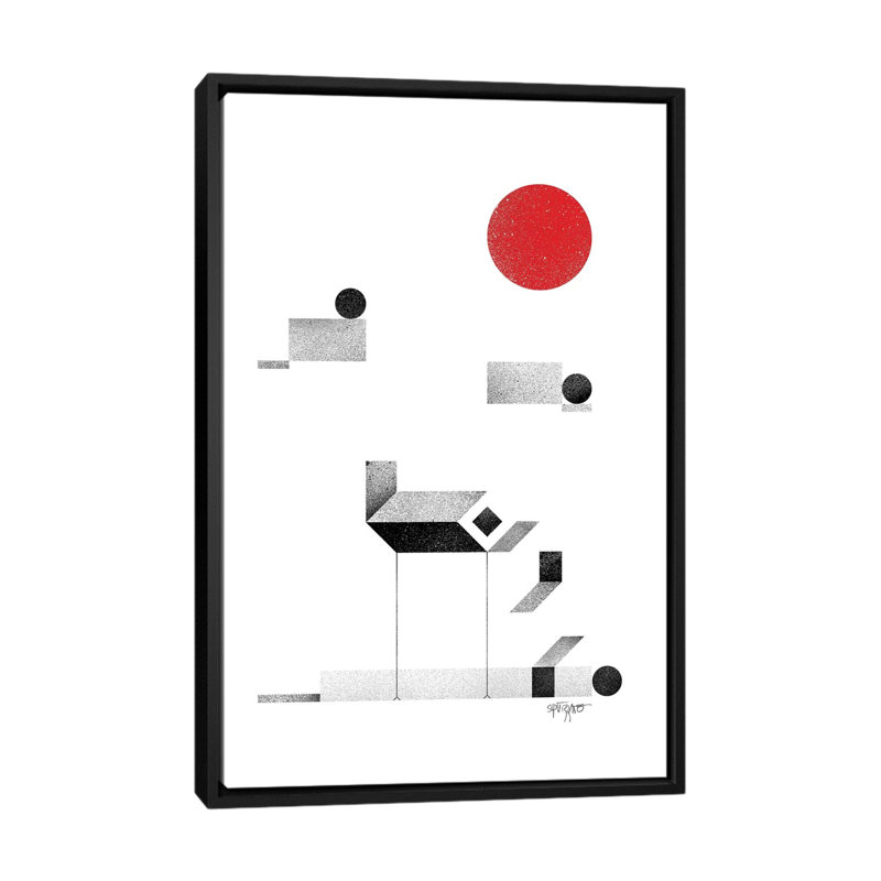 I, impression sur toile tendue Openspace, H 26 po x l 18 po x P 1,5 po, Toile avec cadre noir, Pas de tapis