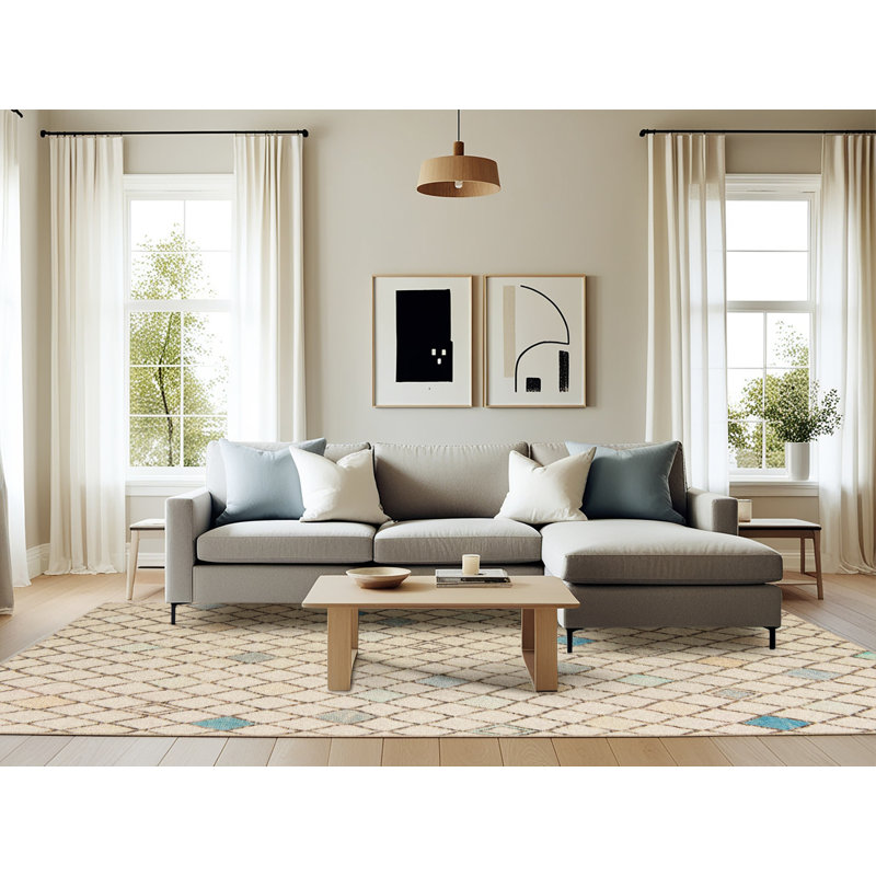 Abstract Indoor Rug, Rectangle 6' x 9'