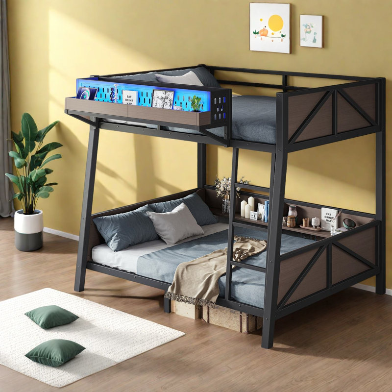 Lits avec rangement, lit superposé simple en bois aggloméré pour petites pièces