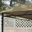Outdoor 10' X 13' Gazebo Canopy Replacement, Protected Khaki With Ventilation And Drainage Holes Uv30+ Drains