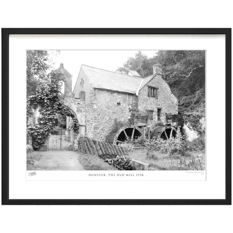 Dunster, The Old Mill 1938 - Single Picture Frame Print, 40cm H x 50cm W x 2.3cm D