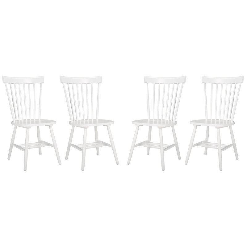 Gracie Oaks Windsor 15.7" Wide Solid Wood Slat Back Dining Chair (Set of 4)