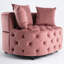 Chaise classique en velours rose avec mousse, espace de vie American-1764974371