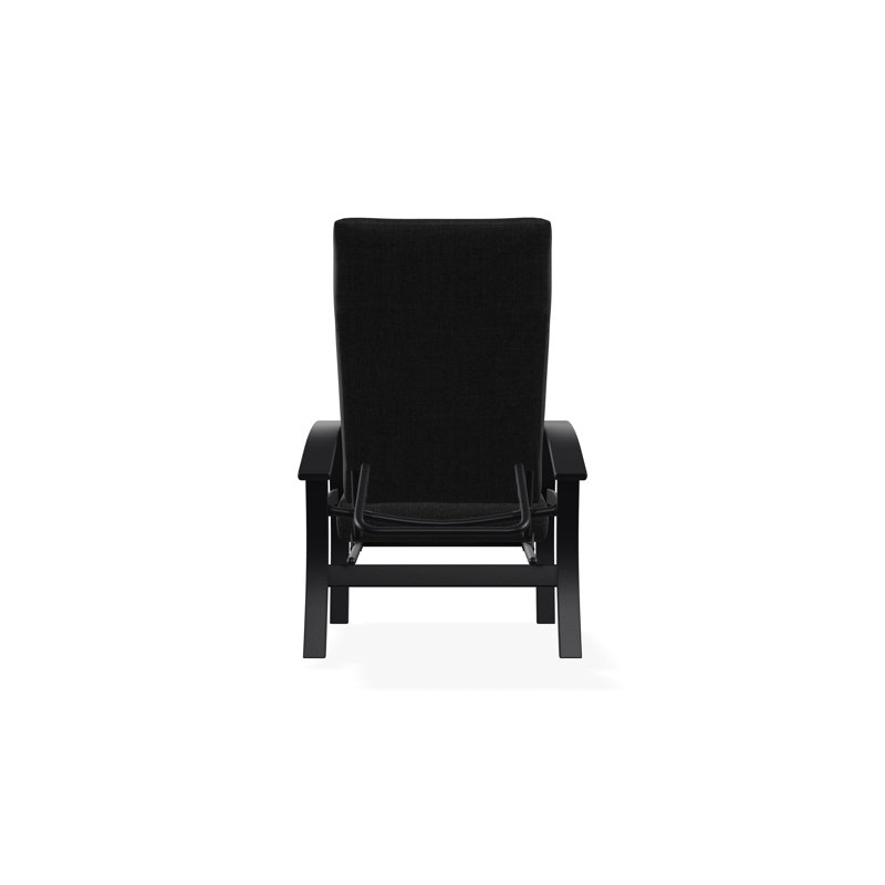 Belle Isle Outdoor Lounge Chair, Black, Cast Slate Sunbrella® Plainweave