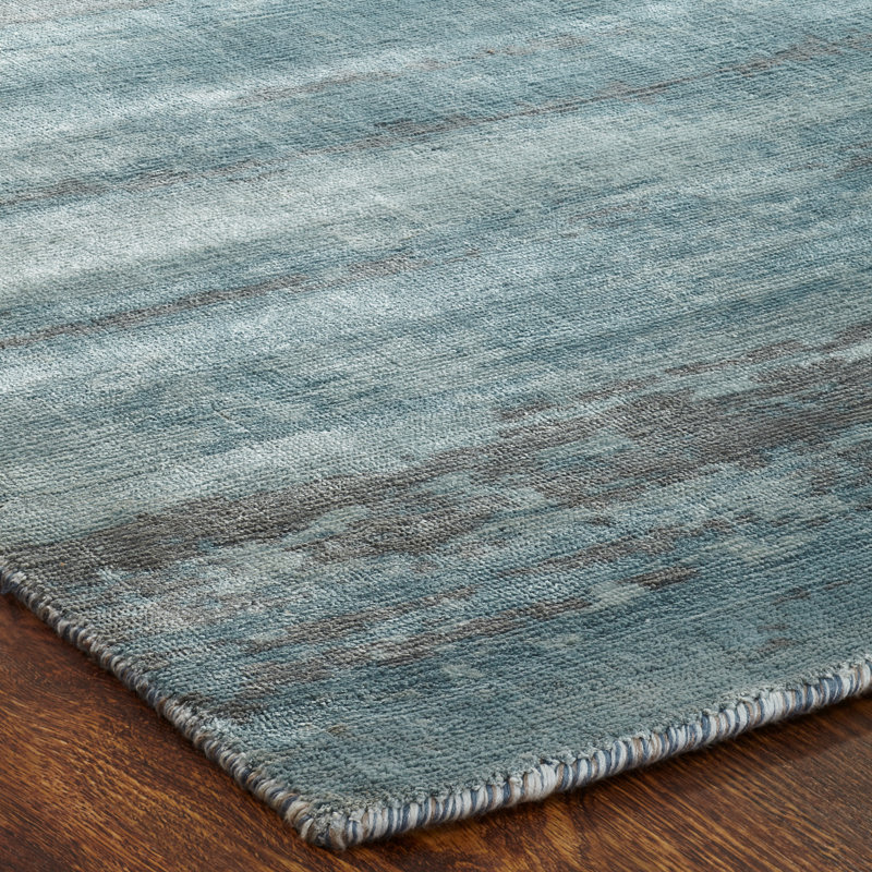 Eclectic Area Rug in Blue, Rectangle 2' x 3'
