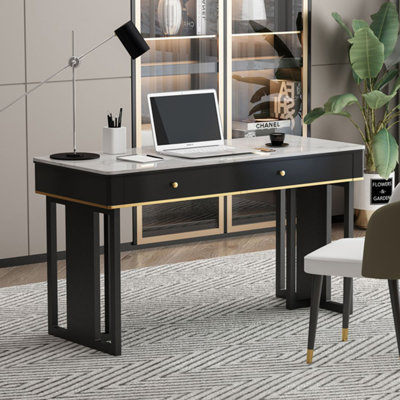 Bureau moderne moderne en tôle de roche avec tiroirs