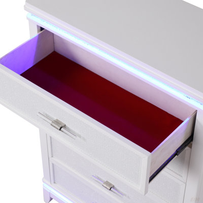 Commode moderne blanc laiteux (Commode)