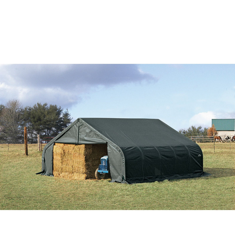 Sheltercoat 22 x 28 pi Garage Peak Green Std, Vert