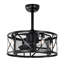 Ventilateur de plafond industriel à 5 pales de 20 po avec télécommande, ventilateur de plafond à 5 pales ABS - noir mat