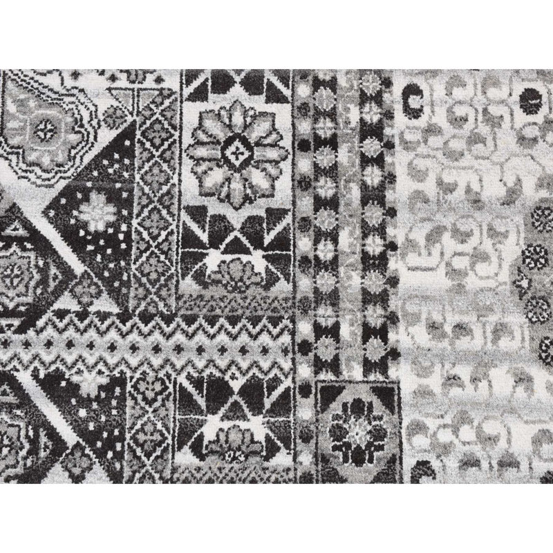 Tapis gris nouvel âge en laine 2 pi 8 po x 3 pi Zymari