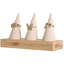 Organisateur de rangement de bagues en bois beige, porte-bagues en velours, présentoir à bagues mignon à vendre, porte-bagues de mariage à la table de chevet