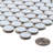 Alpin Breezo White 1" Penny Round Glossy Porcelain Backsplash, Bathroom, Kitchen, Shower, Pool, Wall and Floor Mosaic Tile-70658514
