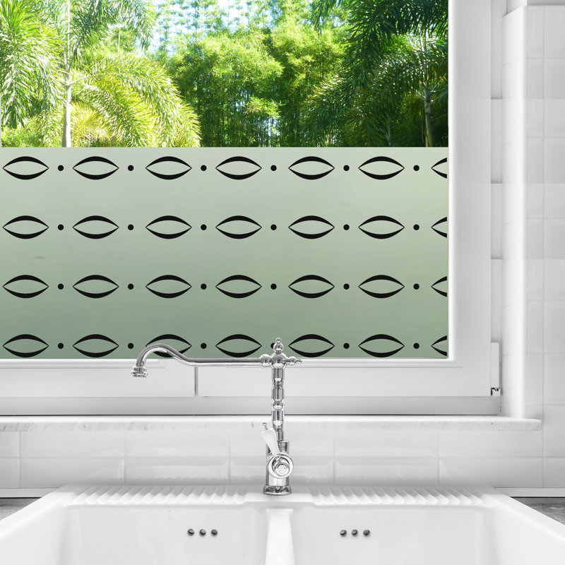 Window Decal, Black, 84" x 48", Self-adhesive