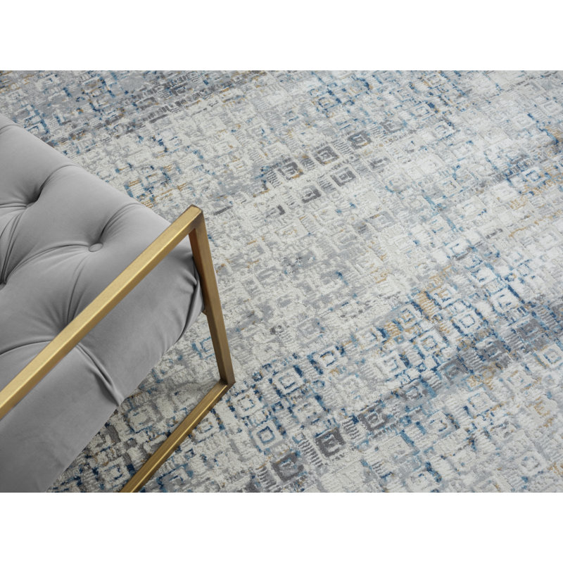 Lillith Beige/Blue/Grey Rug, Rectangle 200 x 290cm