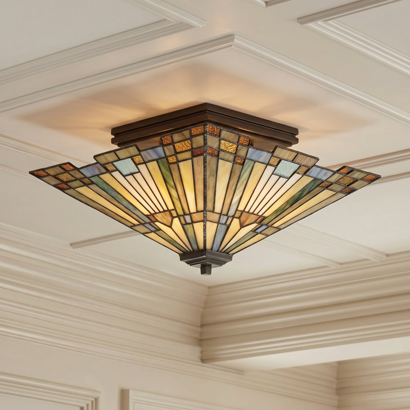 Plafonnier semi-encastré 2 lumières Inglenook