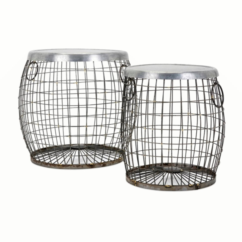 Kelecia Iron Top End Table
