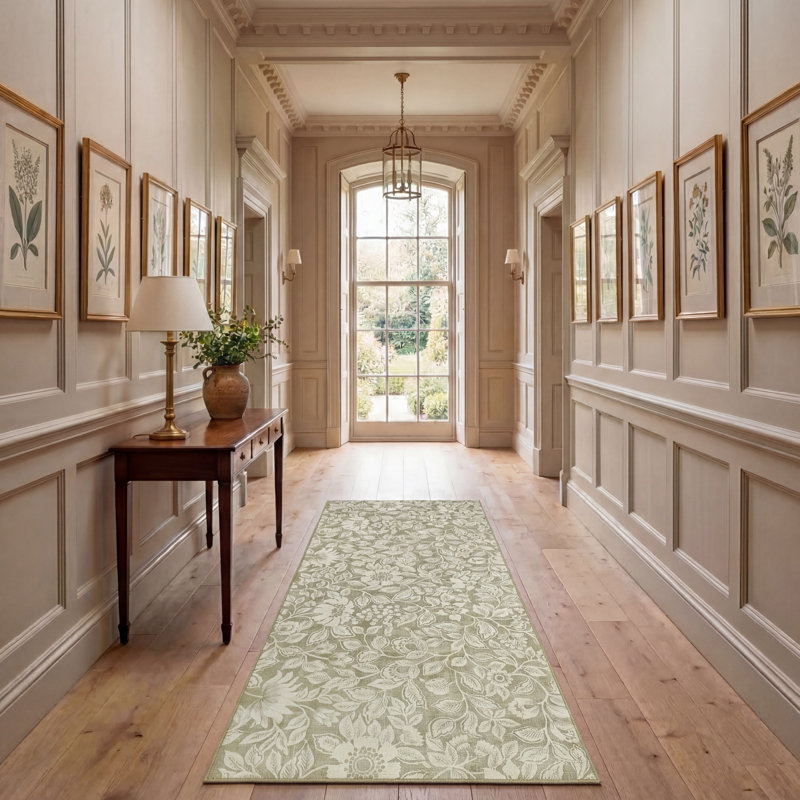 Laura Ashley Oastbrook Flowers Imagine Printed Chenille Rugs, Runner 2'2" x 6'