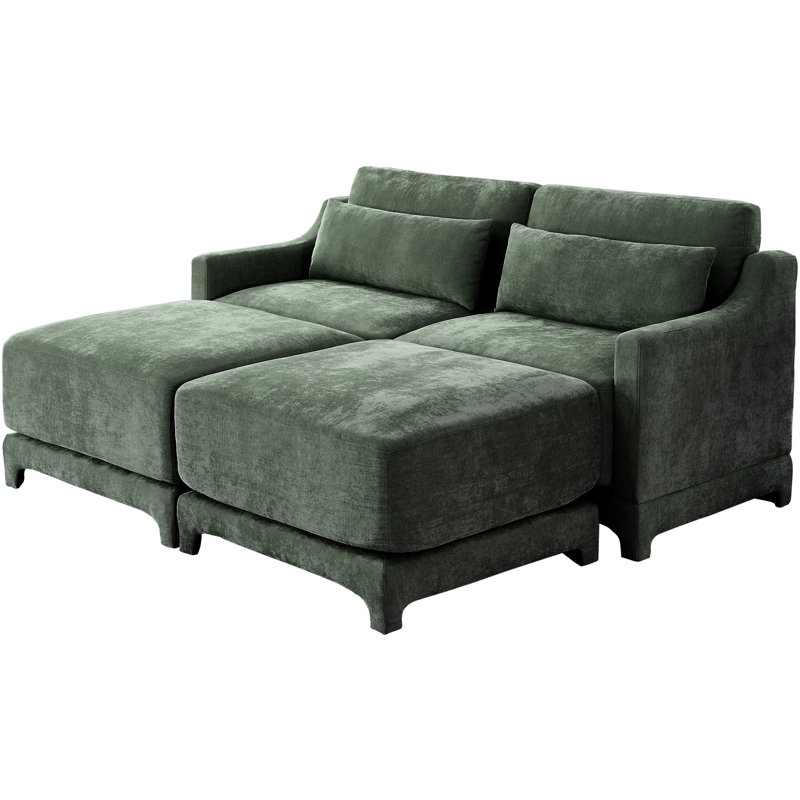 Deux places en chenille, avec des coussins lombaires et une conception ergonomique pour le décor du salon