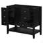 36" Bathroom Vanity Without Sink, Cabinet Base Only, One Cabinet And Three Drawers-2107828284
