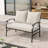 Nickita Metal Outdoor Loveseat with Cushions-829179656