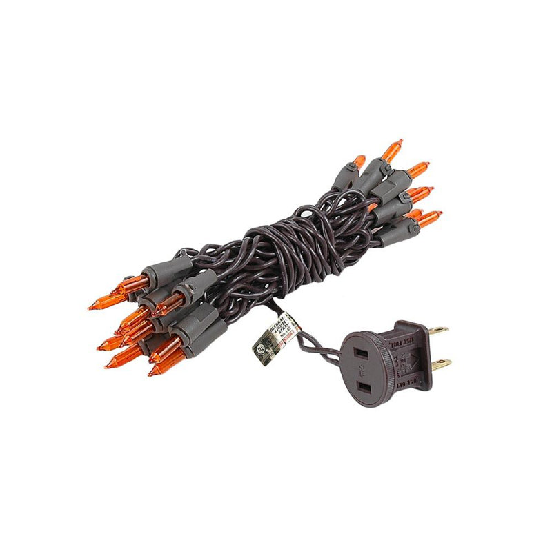 Mini-chaîne 20 ampoules pour l’extérieur 8,5' Pitman, ambre, Brun