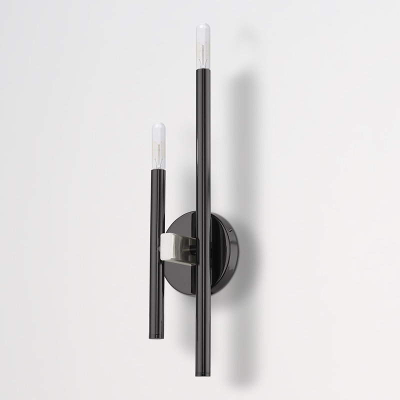 Armed Sconce, Black Chrome