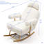 Chaise berçante moderne en sherpa et fauteuil berçant rembourré Accent