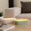 Bougie d'intérieur en céramique et en cire de style moderne bord de mer pour le bureau à domicile, salon, décoration, bougies ovales à 3 mèches, ensemble de 2 à 3 po multicolores