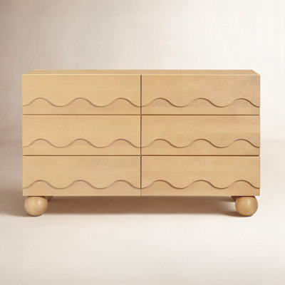 Lido Wave 6-Drawer Wide Dresser