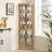 Accent Cabinet with LED Light and glass Doors-1120742293