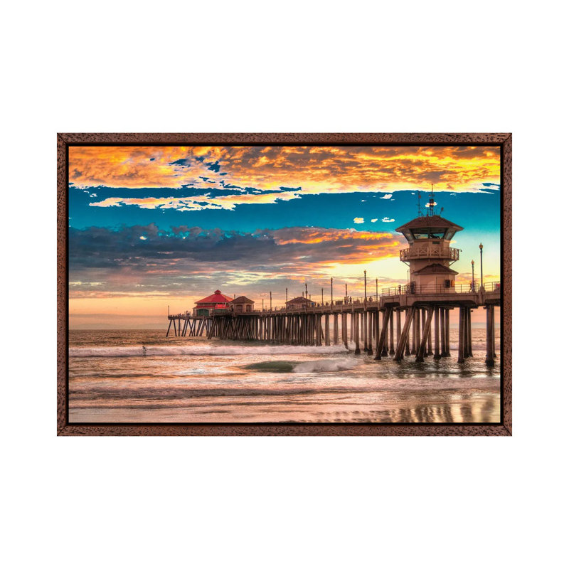 Huntington Beach Pier - Last Set. by Zoe Schumacher - Print on Canvas, 45.72cm H x 66.04cm W x 3.81cm D