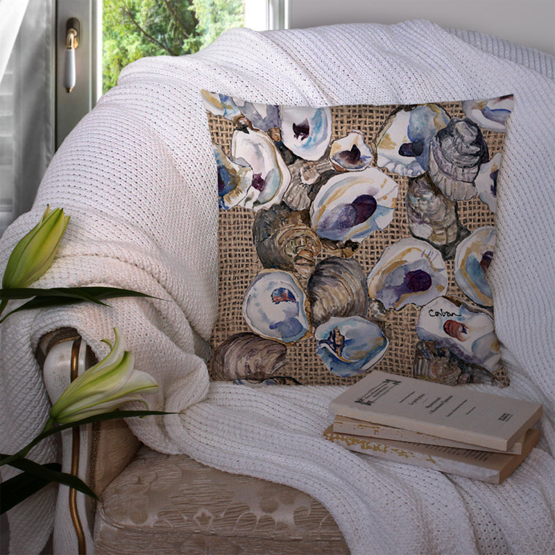 Oysters Oyster Indoor/Outdoor Throw Pillow