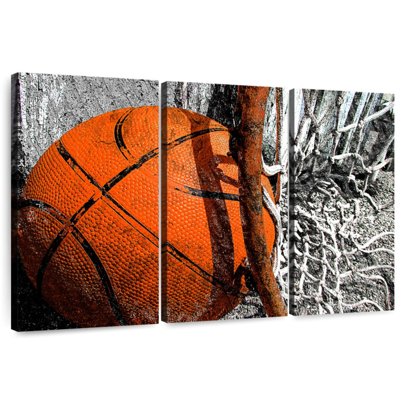 Ballon de basketball orange Sirci, H 42 po x l 65 po
