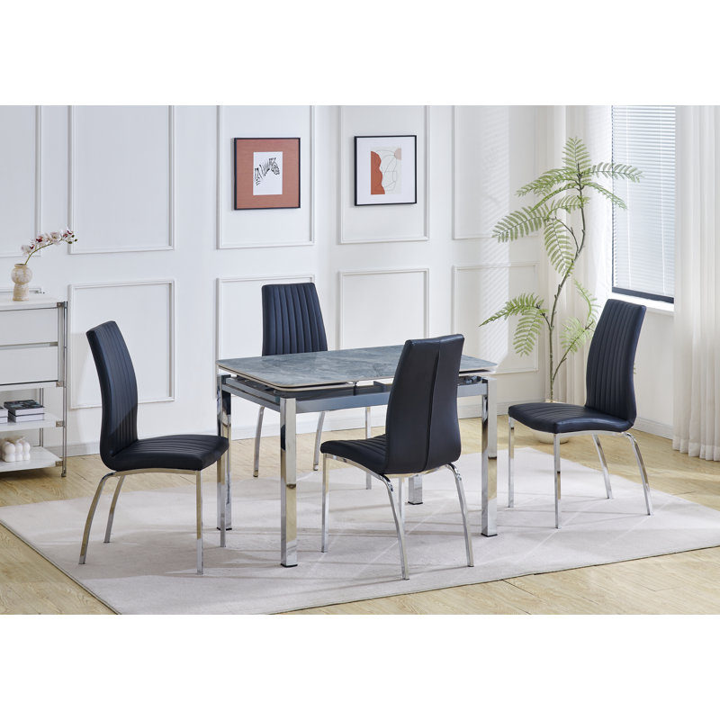 4 - Person Dining Set, Black