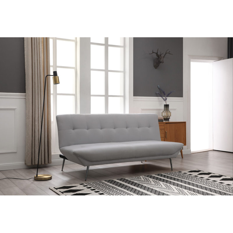 Hagaman 190Cm Armless Sofa, Grey 100% Polyester