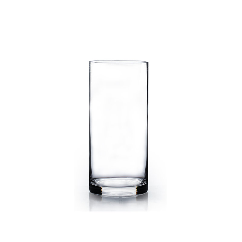 Ping Handmade Glass Table Vase, 10" H x 3" W x 3" D