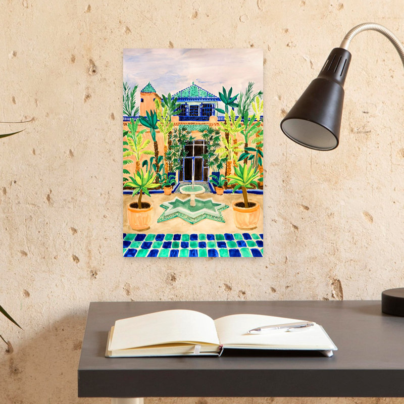 Contemporary Art Architecture Summer Wall Art by Karen Menzenbach - Wrapped Canvas Print, 30.48 cm H x 20.32 cm W