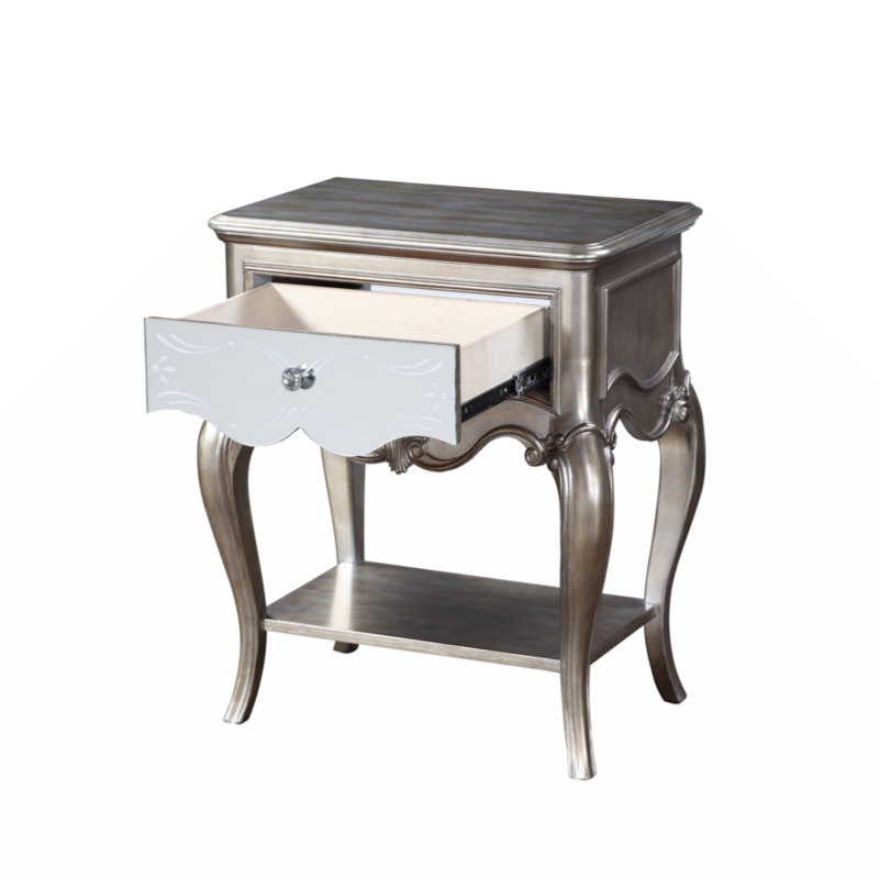 Table de chevet 1 tiroir en gris